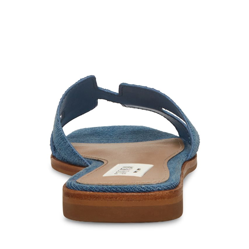 Sandalias de Diapositivas Steve Madden Hadyn Denim Fabric Mujer Azules | ES YF4S89